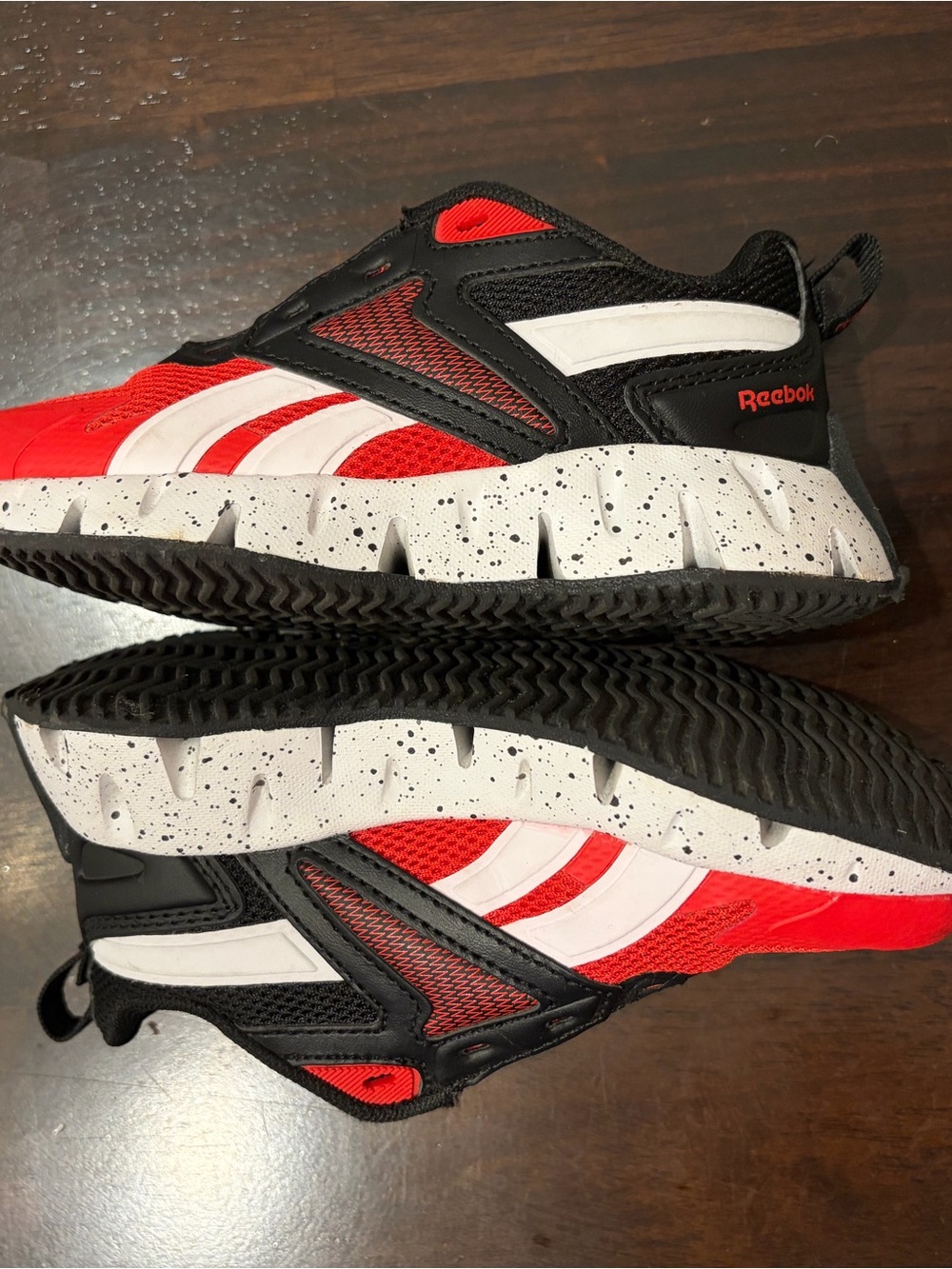 Reebok Kids Red, Black and White Athletic Sneakers